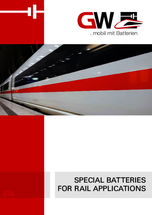 TRIMAXX Rail+ special batteries for rail applications